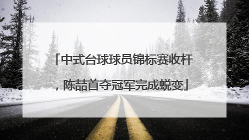 中式台球球员锦标赛收杆，陈喆首夺冠军完成蜕变